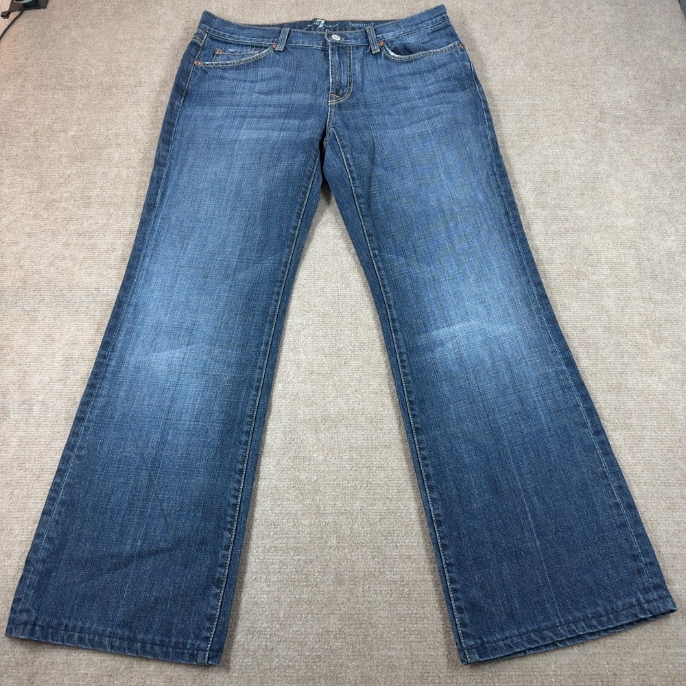 7 For All Mankind Men's Bootcut Jeans Size 34 100% Cotton Made in USA